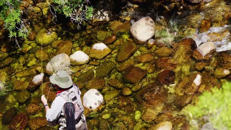 Fisherman-fly-fishing-in-river