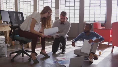 young creative professionals working in a modern office