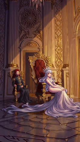 royal court scene in a palace