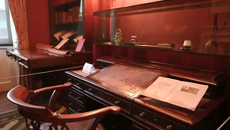 charles dickens desk within his house, london, united kingdom