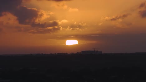 stunning sunset in dublin zoom 7x - 4k cinematic drone footage - dublin - ireland