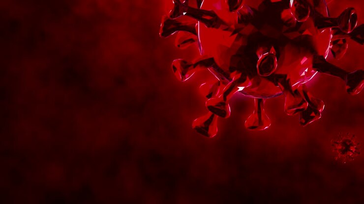 coronavirus abstrait virus-cellule en mouvement - graphique en mouvement (boucle)