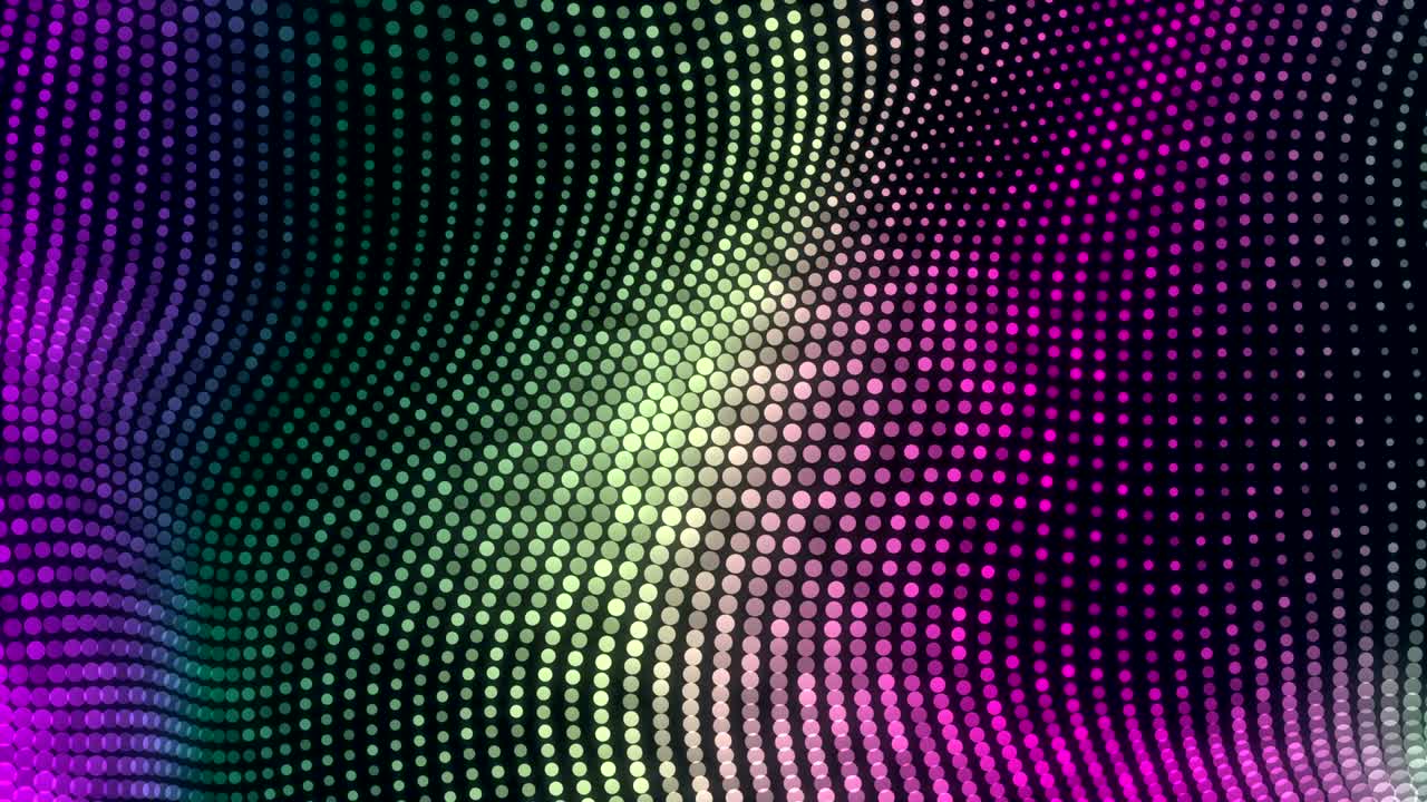 elegante movimento astratto ciclo di sfondo, danza ondulazione campo di particelle