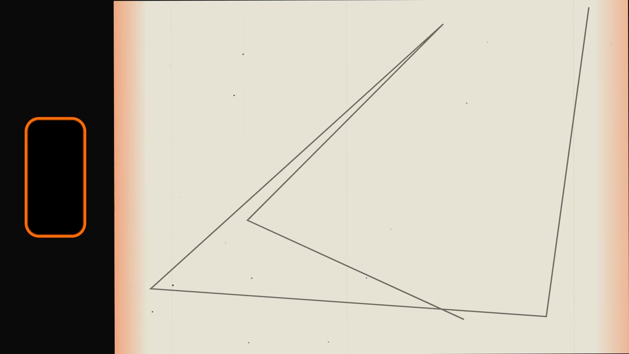 Abstract Geometric Line Animation on Vintage Film Texture