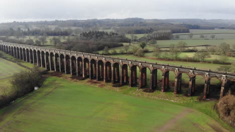 drone footage of the the ouse valley viaduct