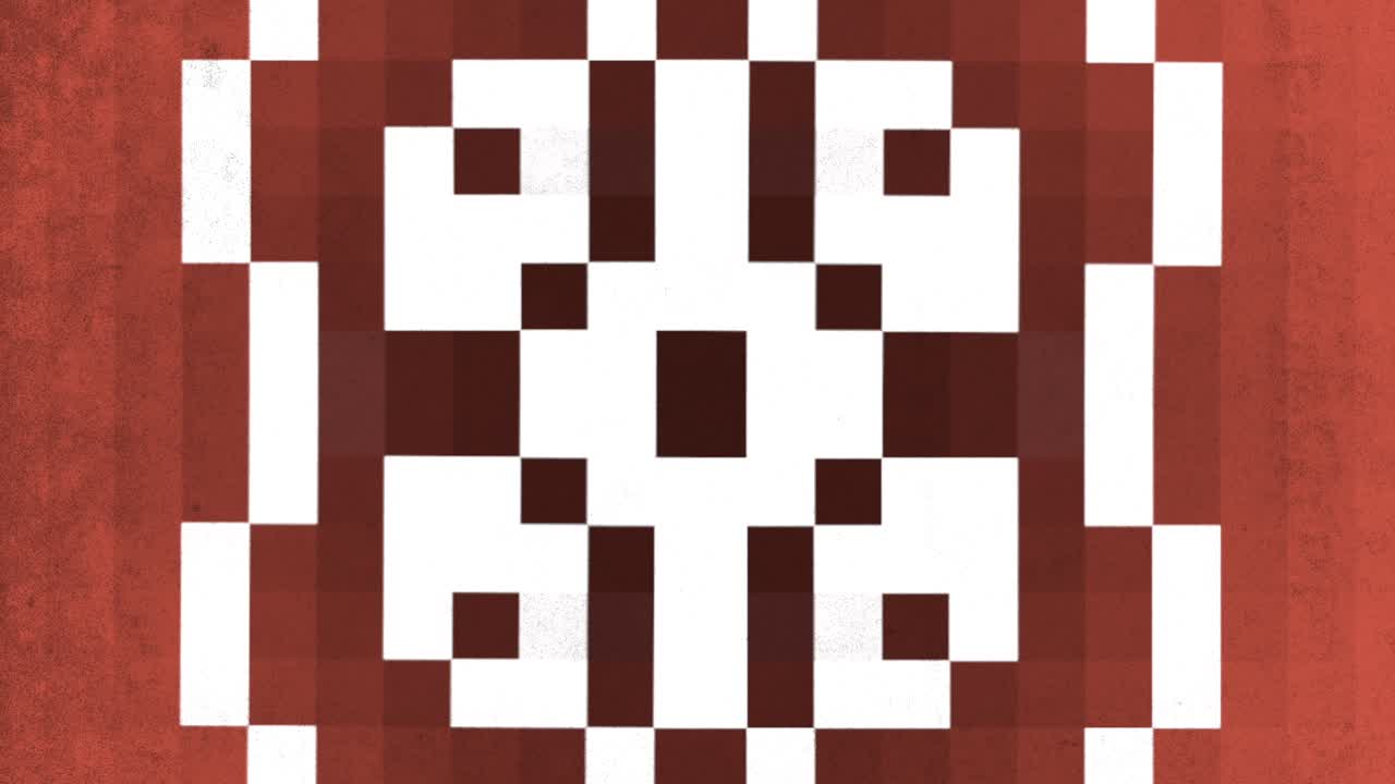 patrón moderno, abstracto de rojo y blanco de cuadrados y rectángulos superpuestos