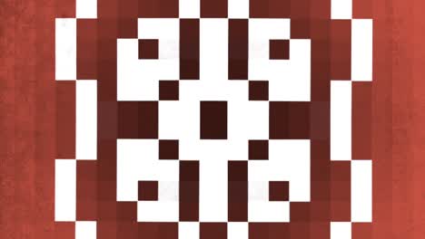 patrón moderno, abstracto de rojo y blanco de cuadrados y rectángulos superpuestos