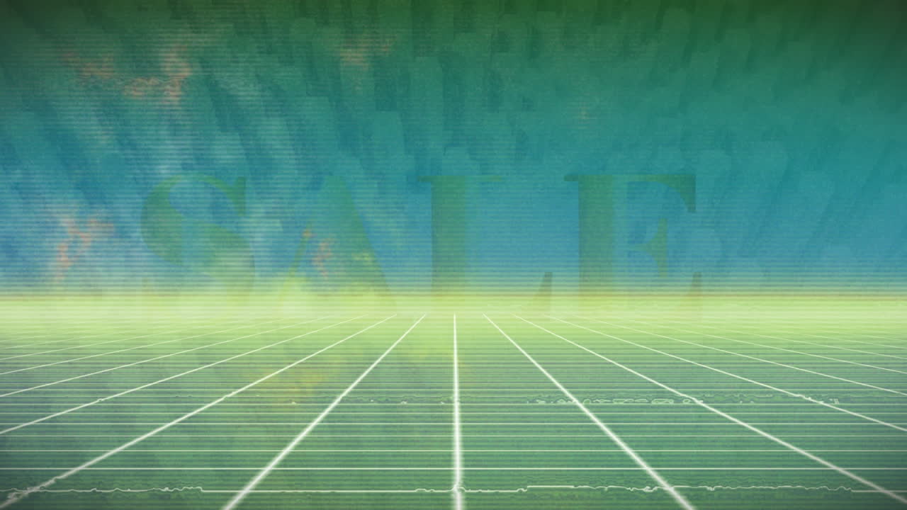 초록색과 파란색 텍스처에 다채로운 추상적인 모양의 애니메이션