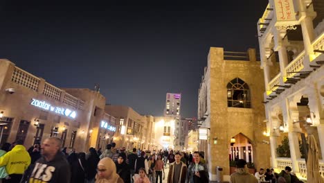 night scene in doha, qatar