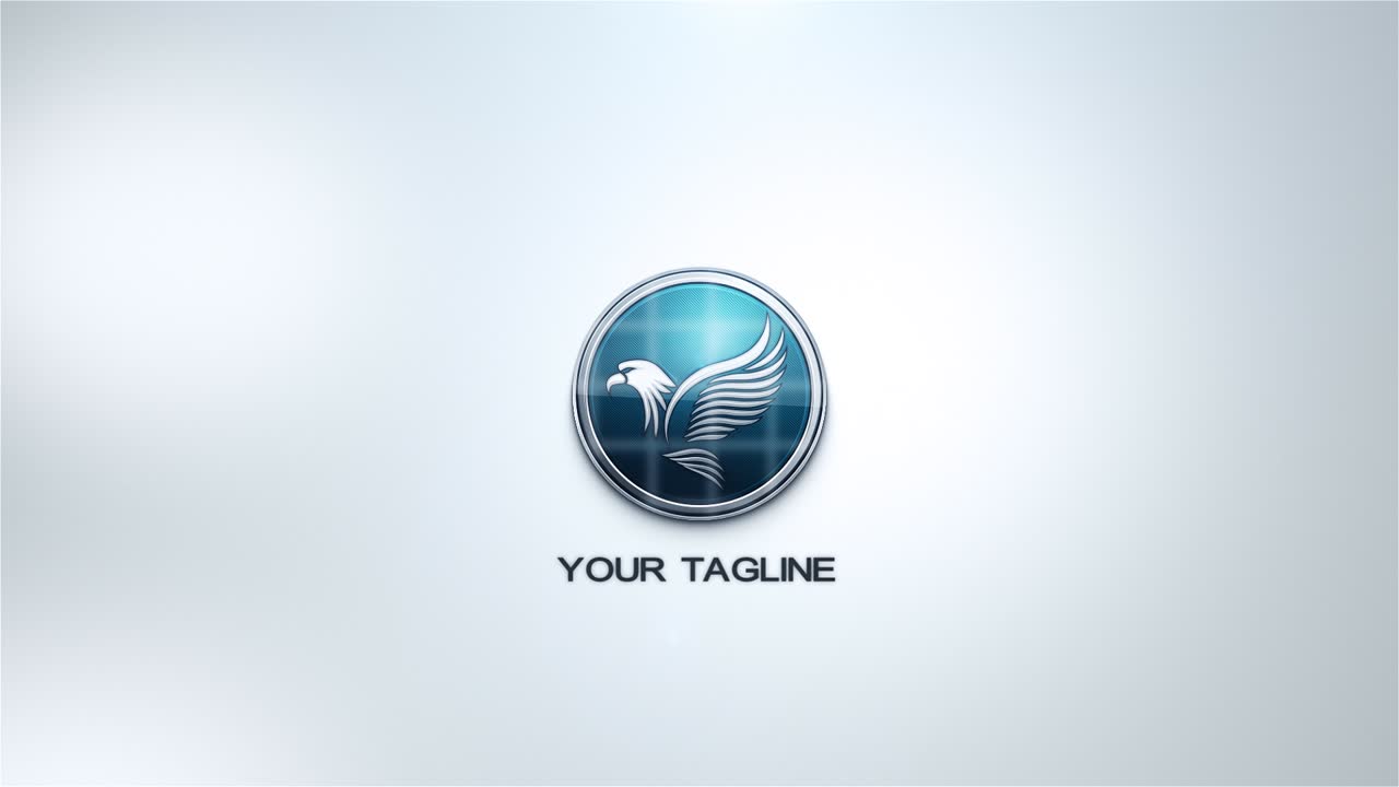 Moderne ørnelogo-afsløringsanimation med slogan