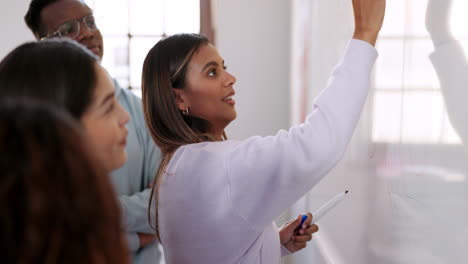 gente de negocios, escritura y trabajo en equipo