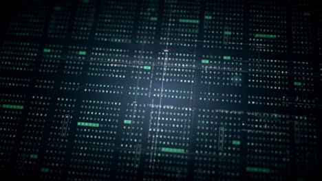 Advanced data matrix simulation UI with cutting-edge digital environment with a dynamic and immersive display of interconnected data matrix information networks systems background
