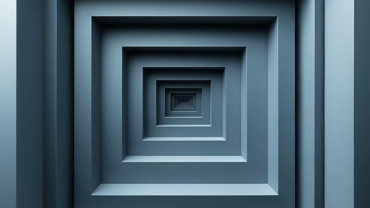 Abstract Square Tunnel Perspective