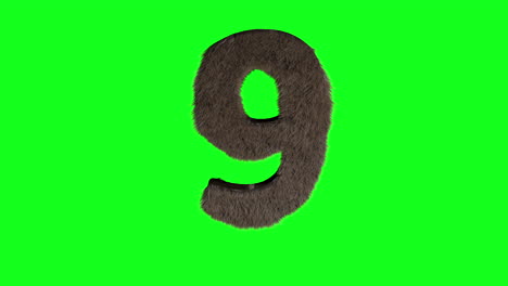 Abstract-hairy-number-9-nine-sign-fluffy-furry