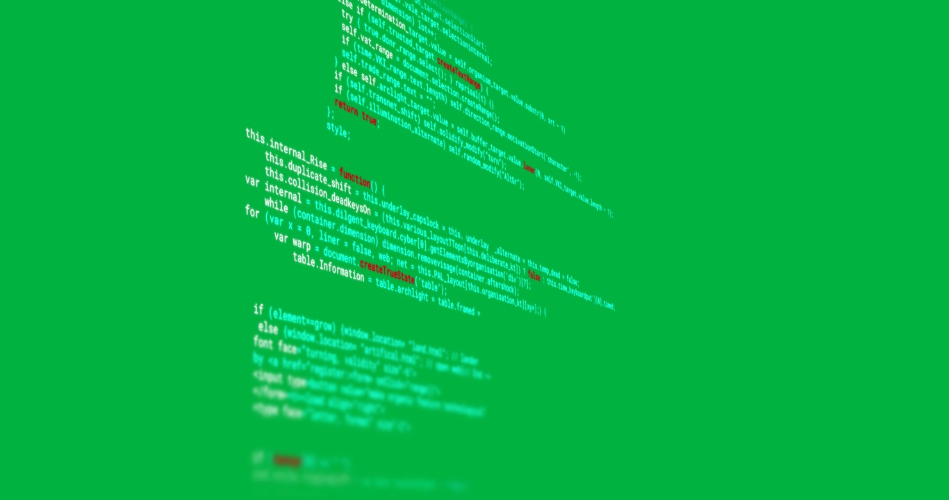 Animation of blue and white data text scrolling on transparent background