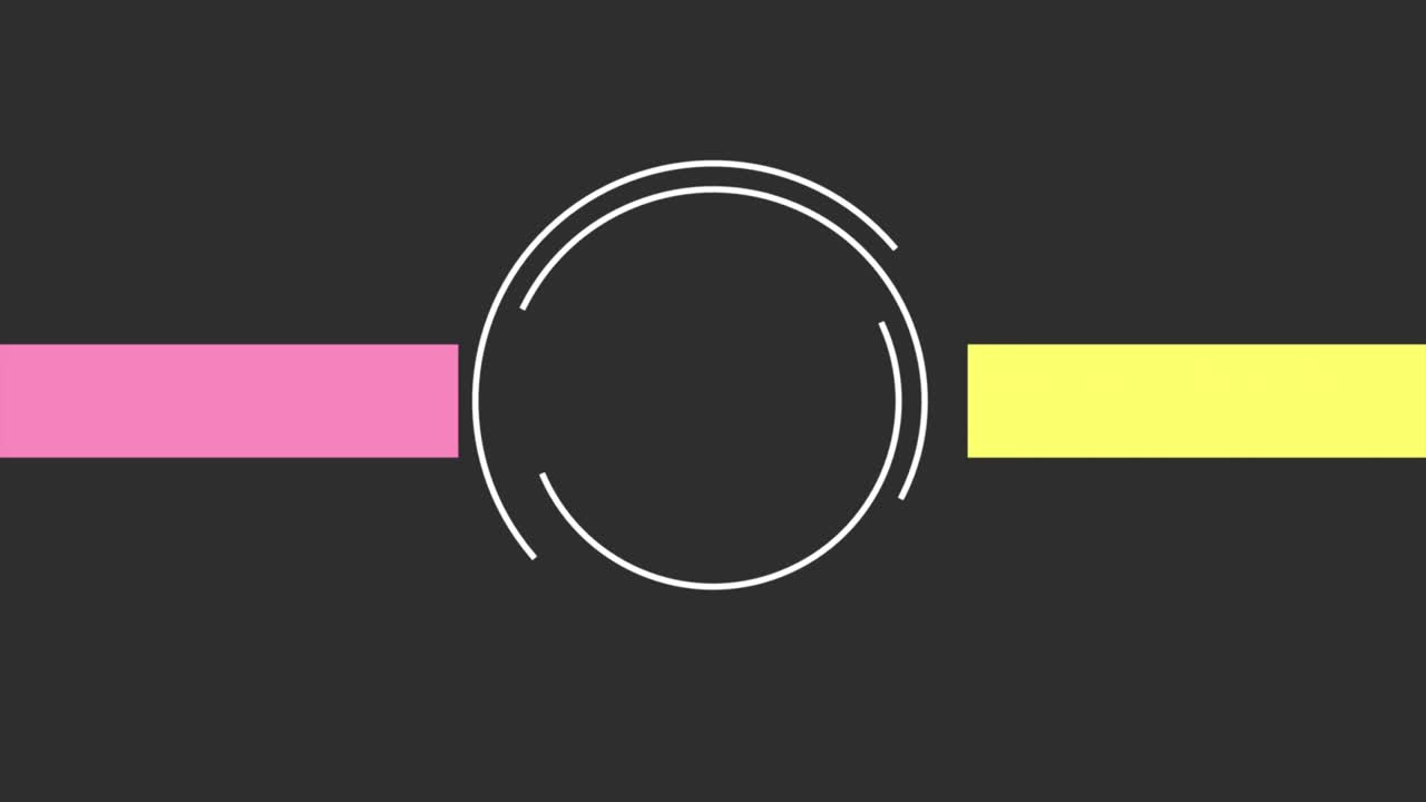 rayas rosadas y amarillas y círculo