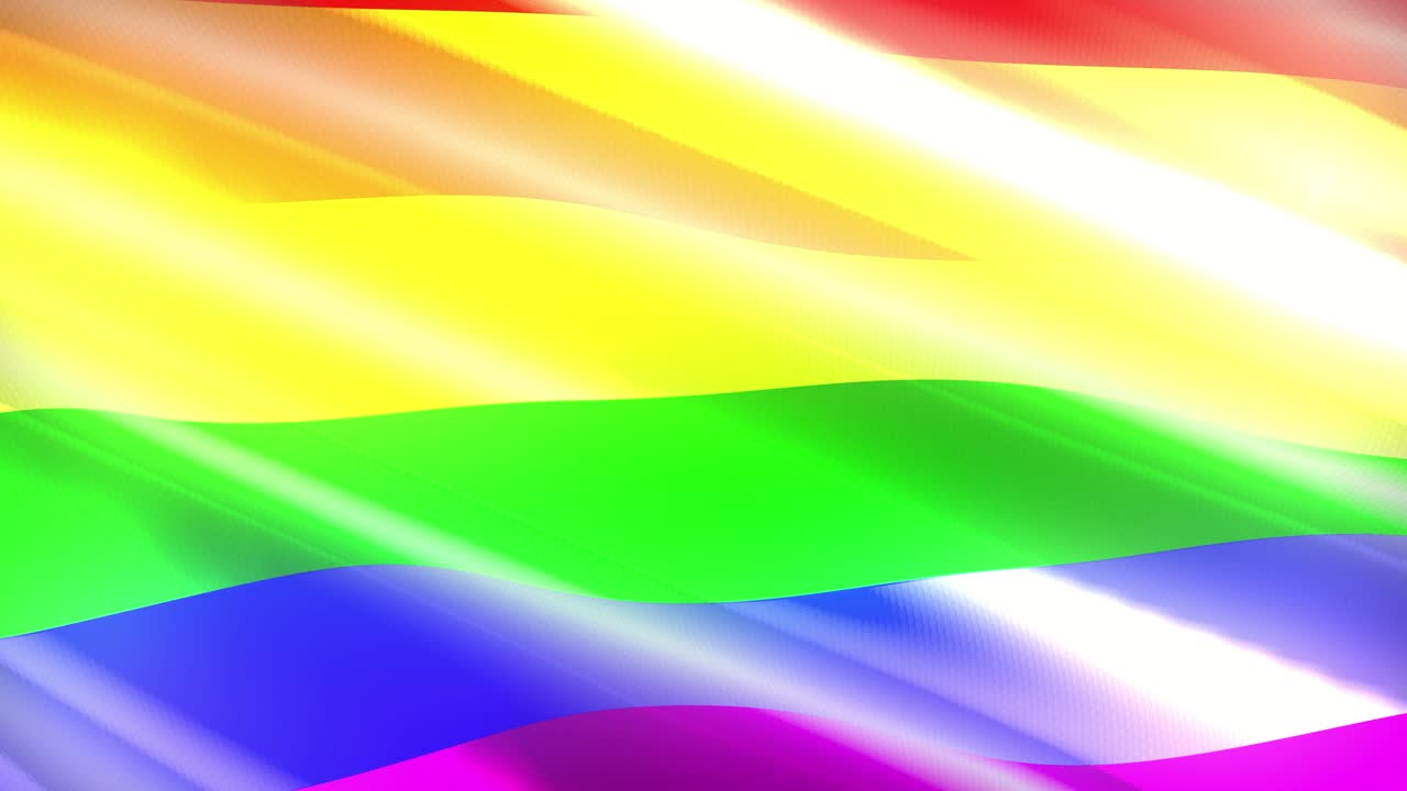 60fps 반이는 휴일 동성애자 자부심 발 흔들기, 3d 4k uhd 원활한 루프 애니메이션