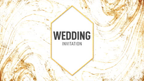 motion abstract gold splashes and text wedding invitation colourful grunge background