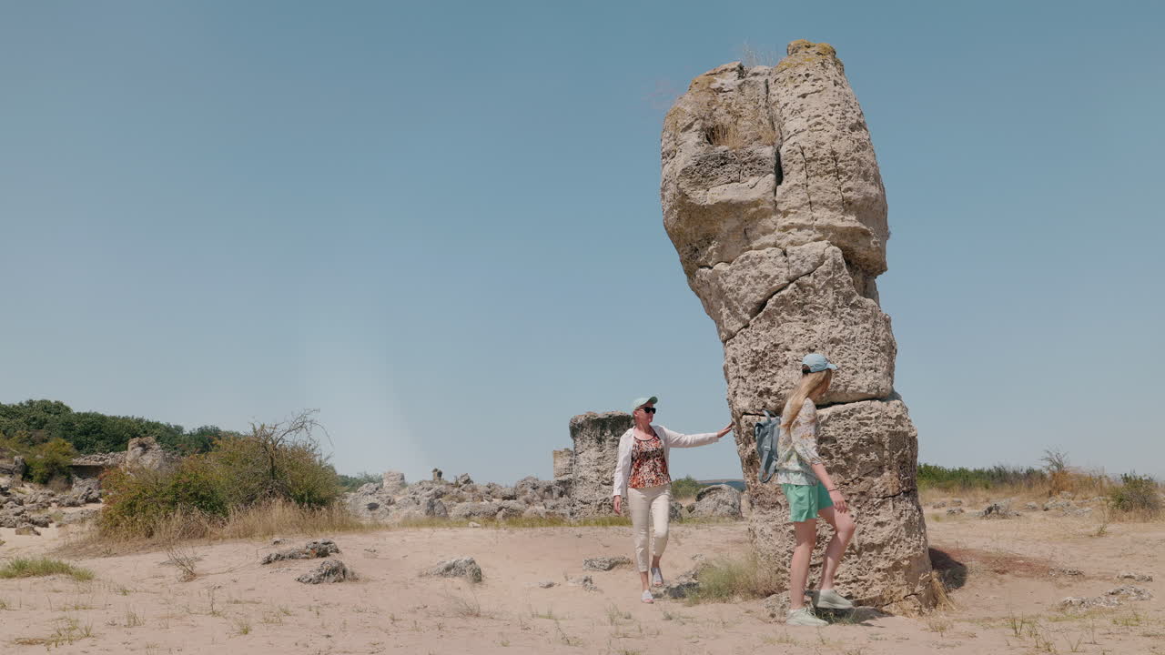 Stone Forest with Woman Tourist