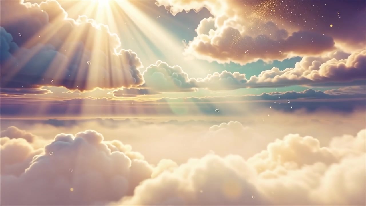 Christian Heavenly Light Worship Background