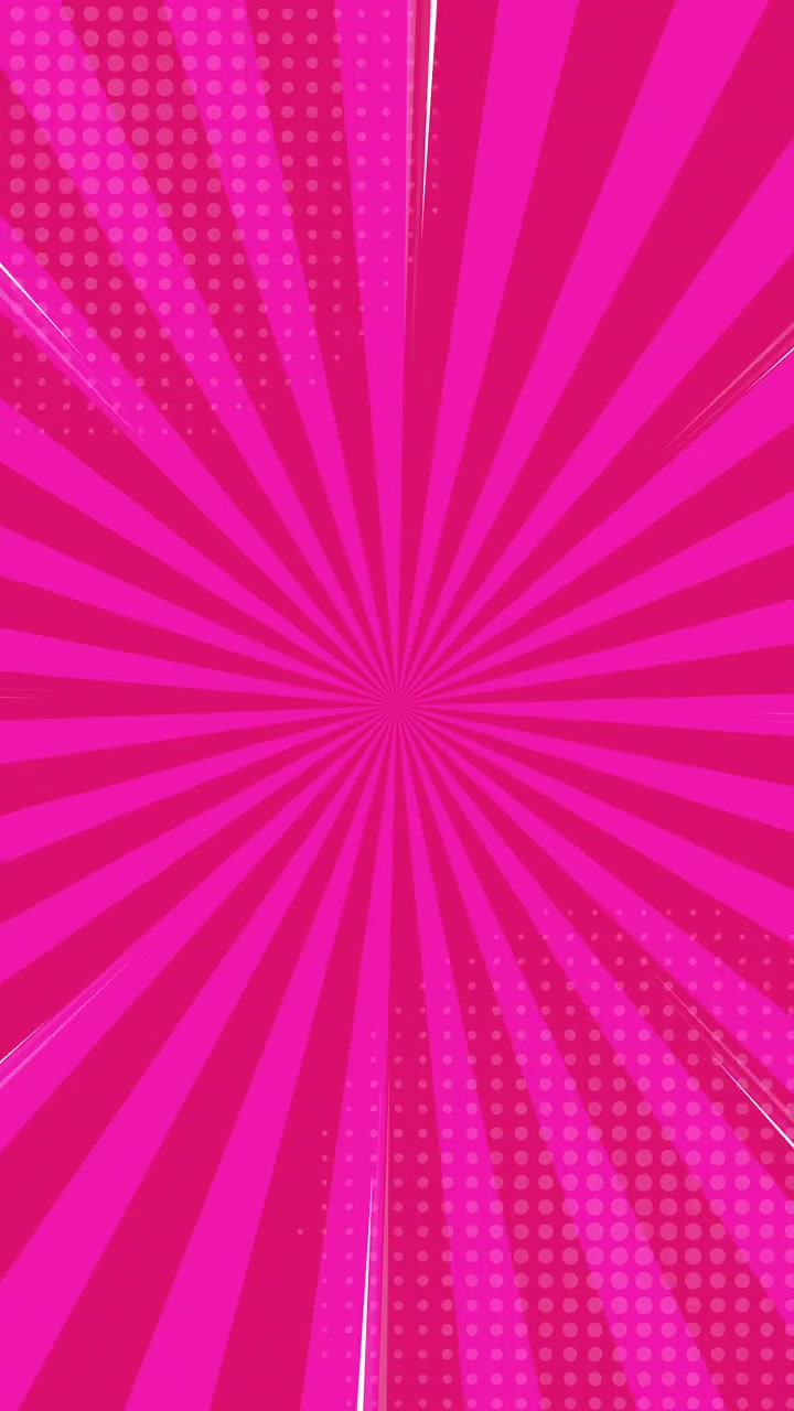 Animert rosa solstrålebakgrunn i tegneseriestil