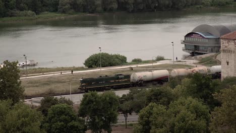 train passing through belgrade, serbia