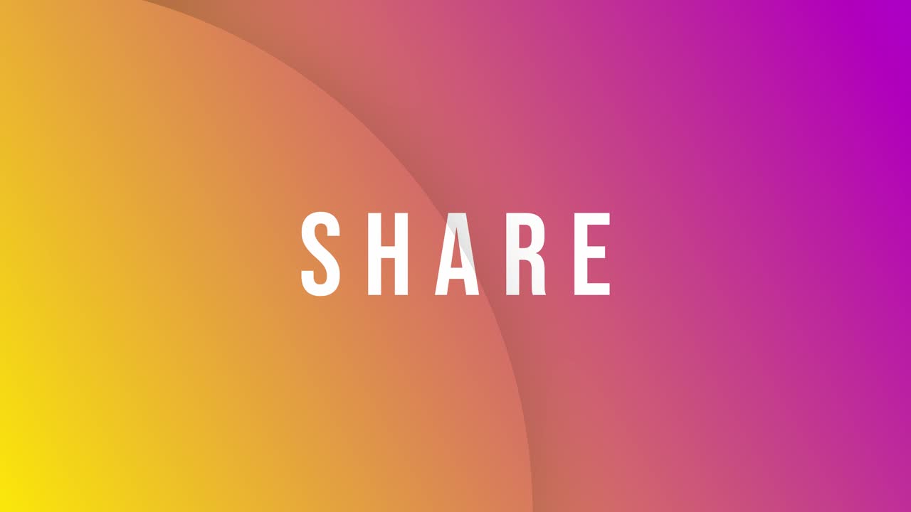 Share text motion animation with moving graphic