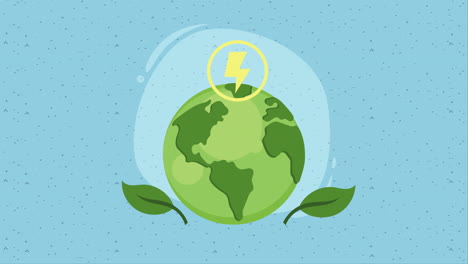 eco green world planet animation