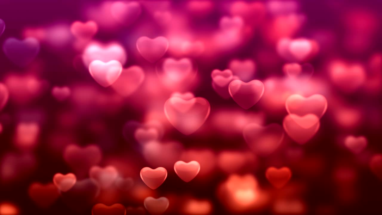 4k fondo de corazón rojo suave (loopable) video de stock