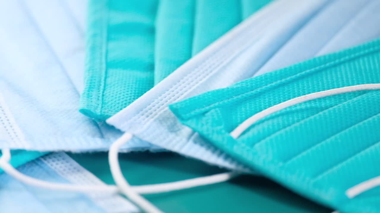 primer plano de las máscaras faciales médicas