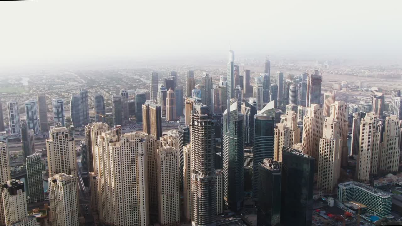 Vista aerea dello skyline di Dubai