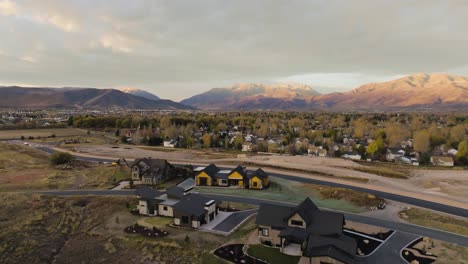 luxury custom villa in red ledges gated community in heber, utah - aerial parallax