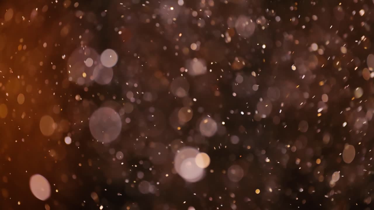 bokeh de partículas abstractas flotantes sobre fondo oscuro