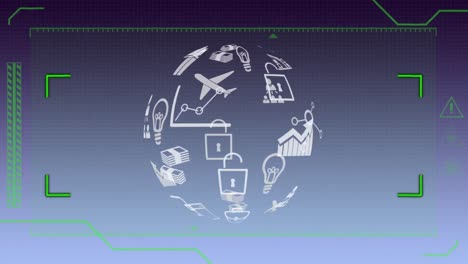 application icons and view finder