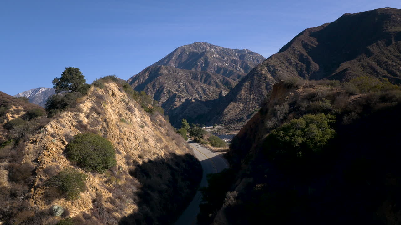 Scenic Road Winding Through Arid Mountain Landscape