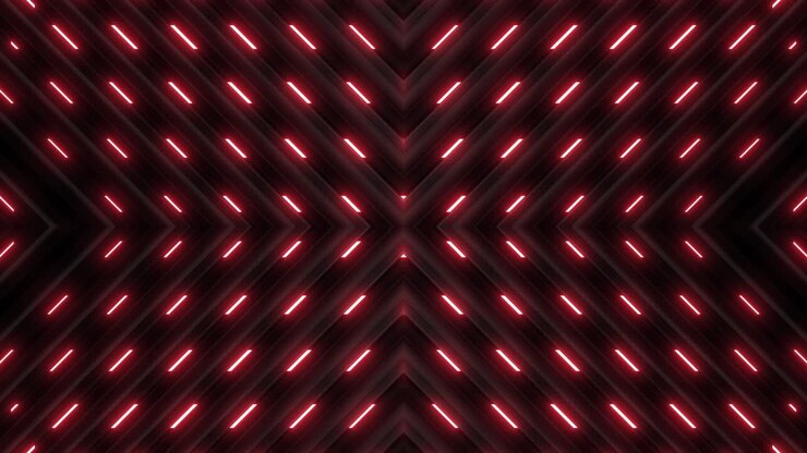 Red Neon Geometric Pattern