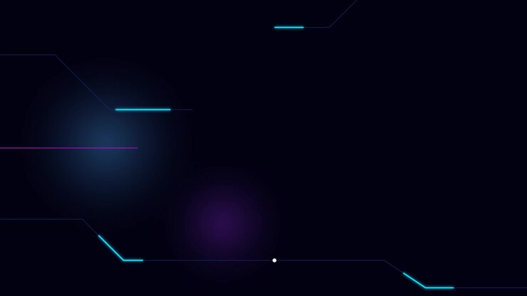 Abstract Digital Background with Glowing Neon Lines and Particles