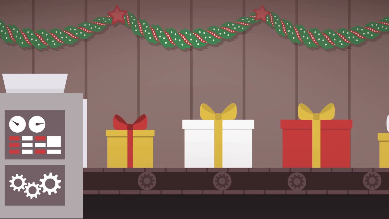 크리스마스 선물 생산 라인