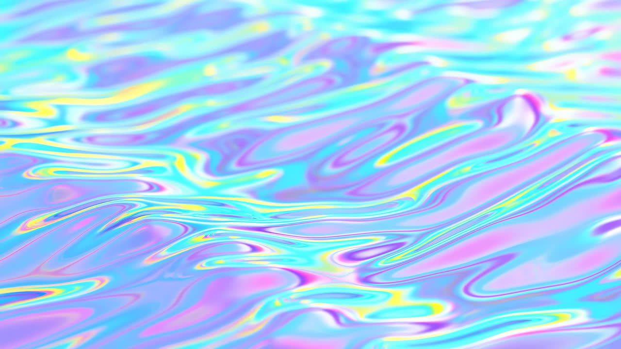 Sfondo astratto olografico vivace con onde liquide fluenti