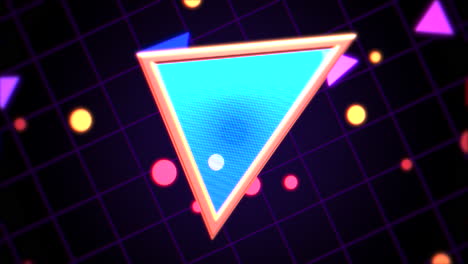 Bewegung-Retro-Dreieck-Im-Raum-Mit-Abstraktem-Hintergrund-3