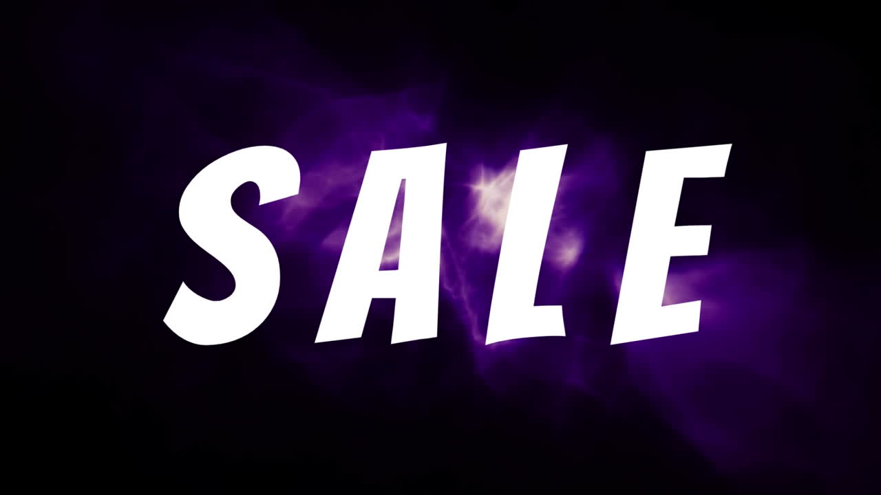 venta con animación de humo púrpura