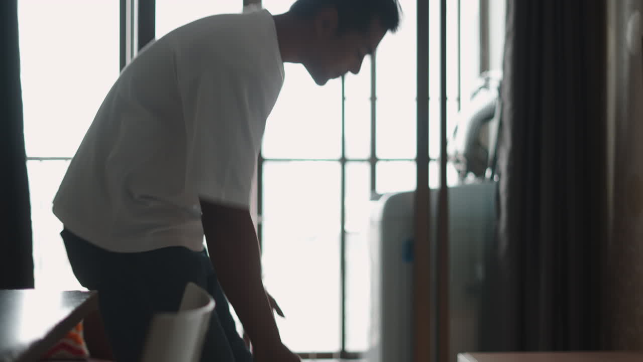 A person indoors