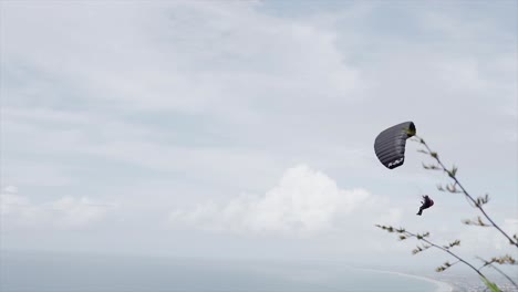 paragliding over the sea