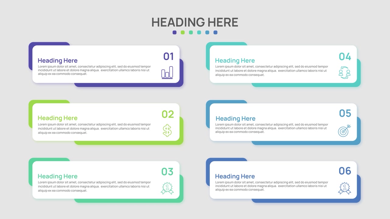 6 step Infographic Template