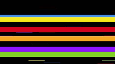 animation of colorful stripes over black background