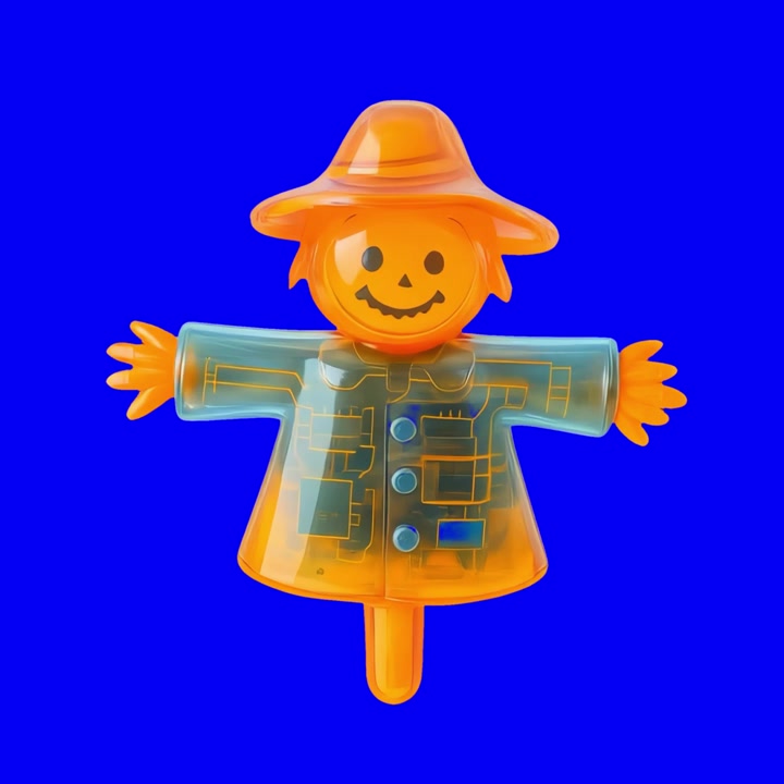 Figura de Espantalho Translúcido Animado com Circuitos Internos