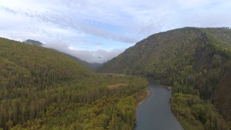 aerial journey over majestic river