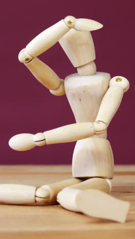 figurine performing stretching exercise