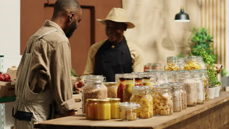 Local-farmer-bringing-freshly-harvested-goods-to-vendor