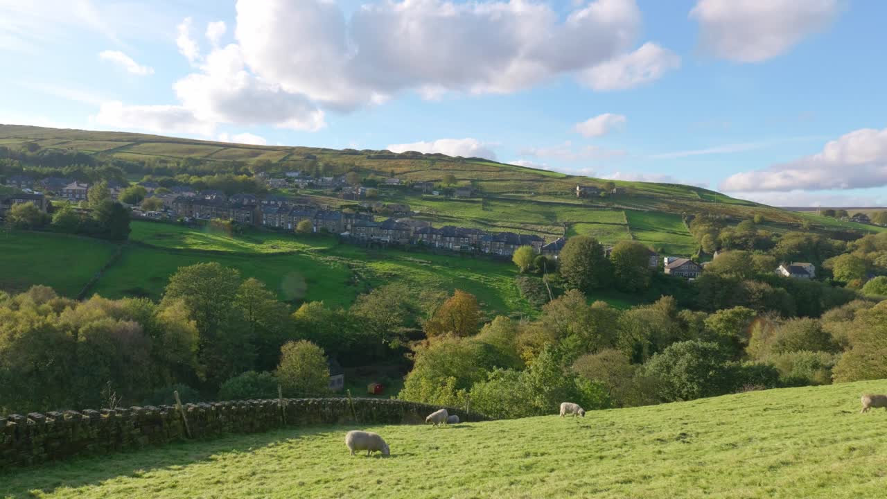 Typisk landligt Yorkshire-landskab.